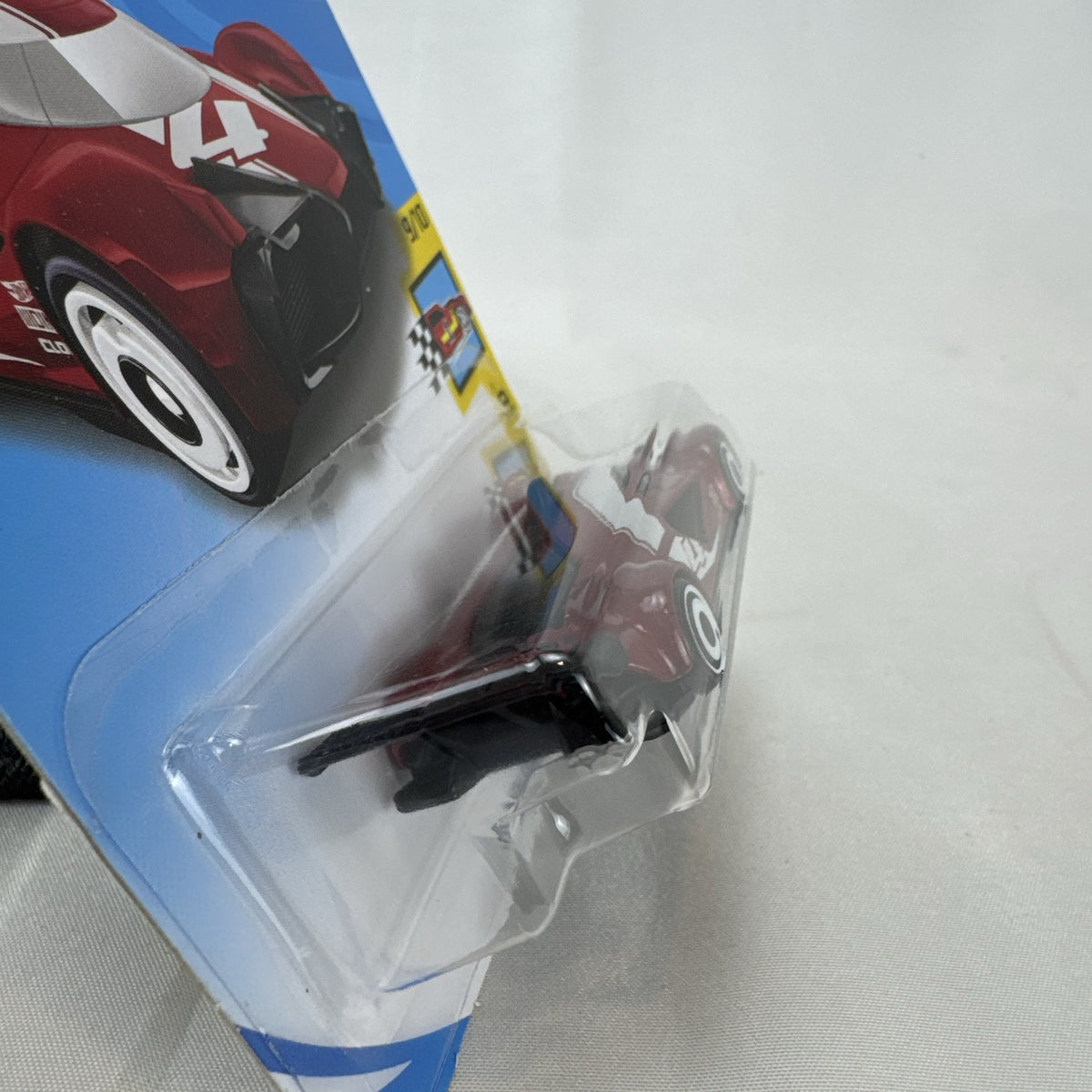 Hot Wheels 1:64 scale red Mach Speeder diecast car sealed on original Legends of Speed card.