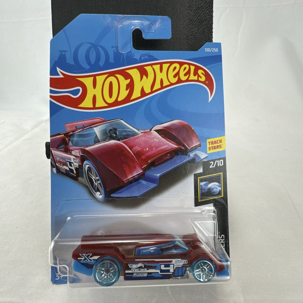 Hot Wheels Gruppo x24 1:64 scale diecast car in translucent red on original blister card