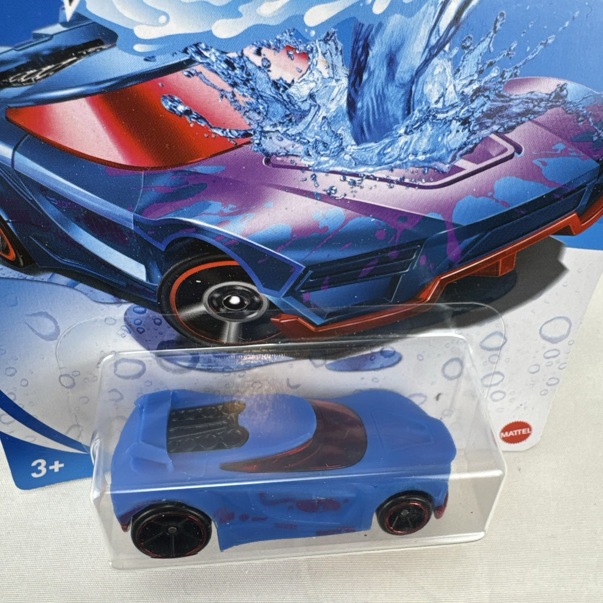 Sealed Hot Wheels Color Shifters Chicane 1:64 scale diecast model car in blue with red accents.