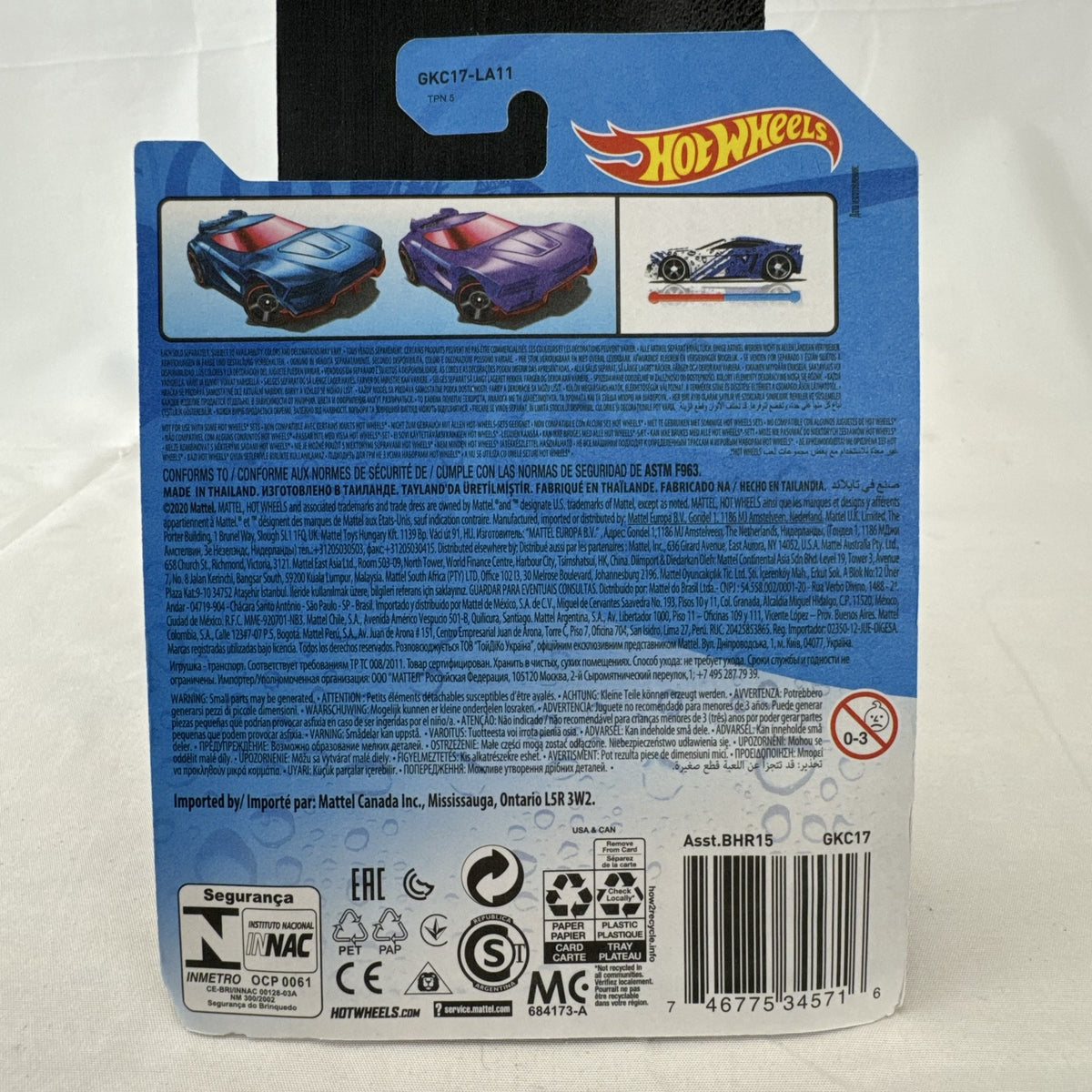 Factory sealed Hot Wheels Color Shifters Chicane 1:64 scale blue diecast car in original packaging.
