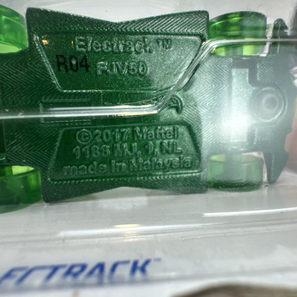 Hot Wheels Electrack translucent green X-Raycers diecast car 1:64 scale in original blister package