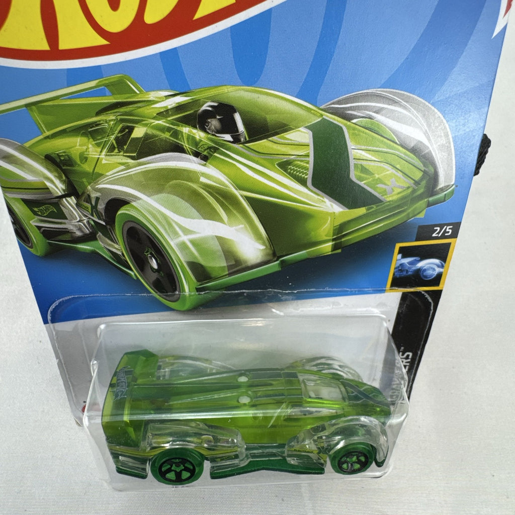 Hot Wheels Electrack translucent green X-Raycers diecast car 1:64 scale in original blister package
