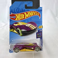Hot Wheels 1:64 scale purple Crescendo diecast car factory sealed on 2017 HW Glow Wheels blister card.