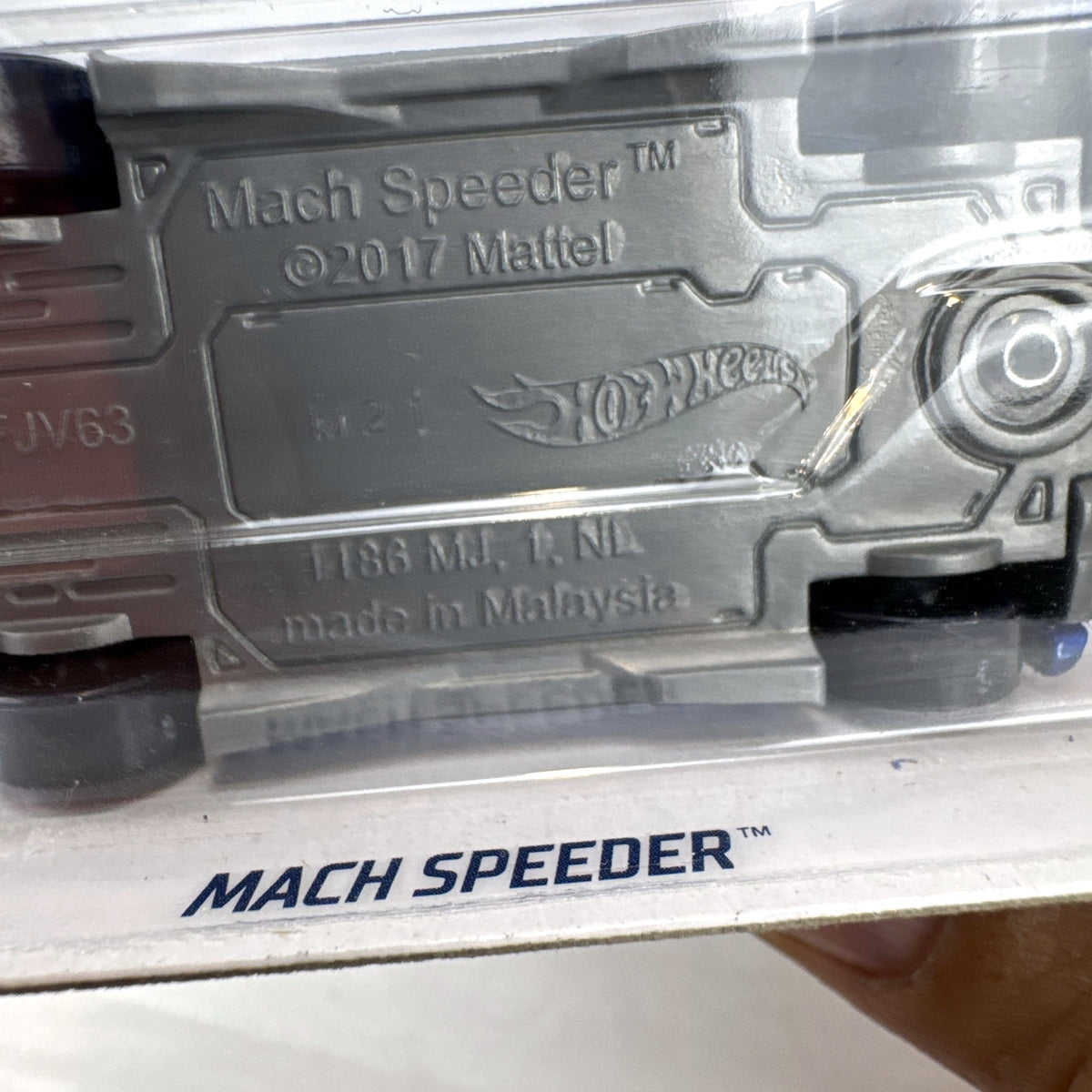 Hot Wheels Mach Speeder HW Art Cars diecast racer in blue with white blueprint graphics, sealed on card