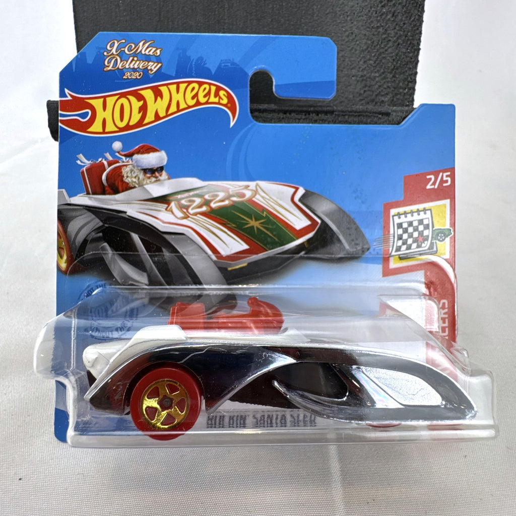 Hot Wheels Rockin' Santa Sled 1:64 scale diecast car sealed on Holiday Racers blister card