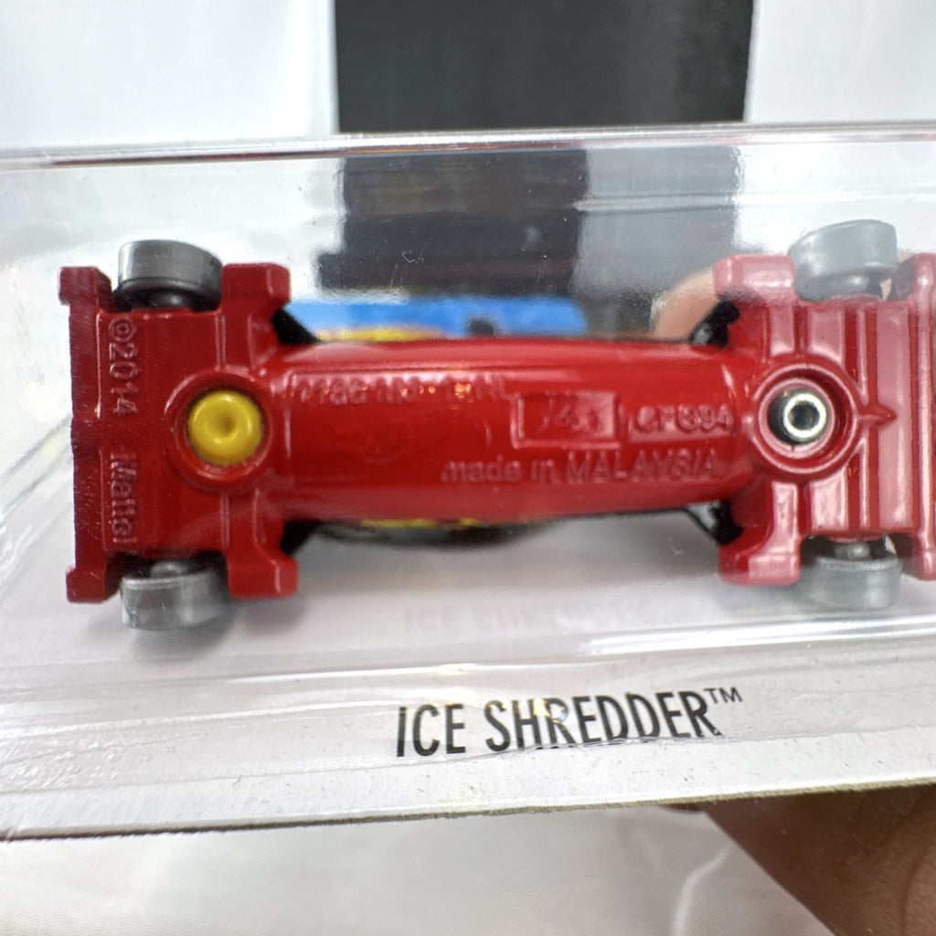 2017 Hot Wheels Ice Shredder diecast bobsled in black and red, factory sealed on HW Daredevils card.