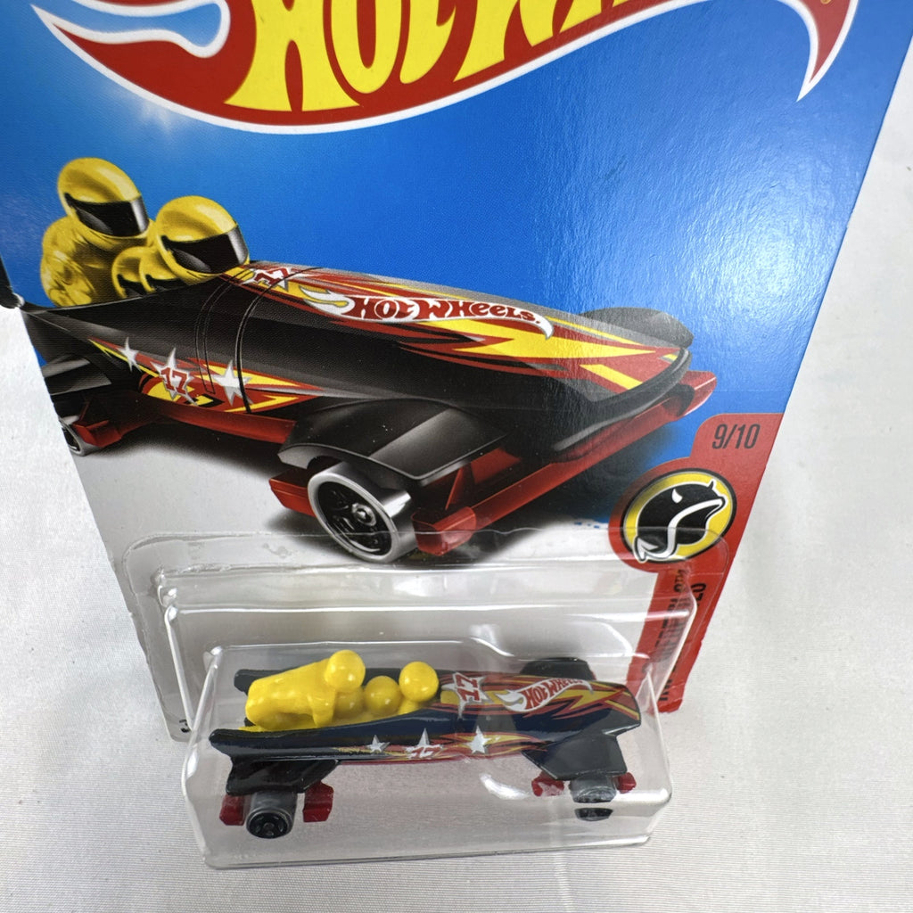 Sealed Hot Wheels Ice Shredder 1:64 scale bobsled stunt car in black and red from the HW Daredevils series