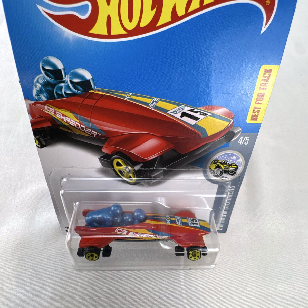 Hot Wheels Ice Shredder 1:64 scale red diecast bobsled sealed on HW Snow Stormers card