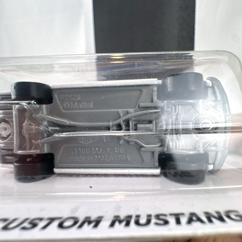 Hot Wheels Flying Customs 1:64 scale white 1967 Ford Mustang diecast car in original packaging