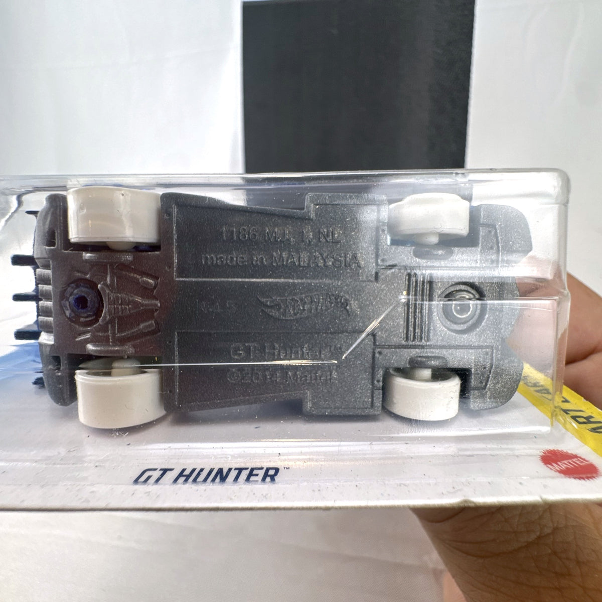 Hot Wheels GT Hunter HW Art Cars diecast vehicle in blue with white blueprint graphics