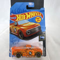 Hot Wheels Draftnator 1:64 scale pickup truck in translucent orange on original blister card