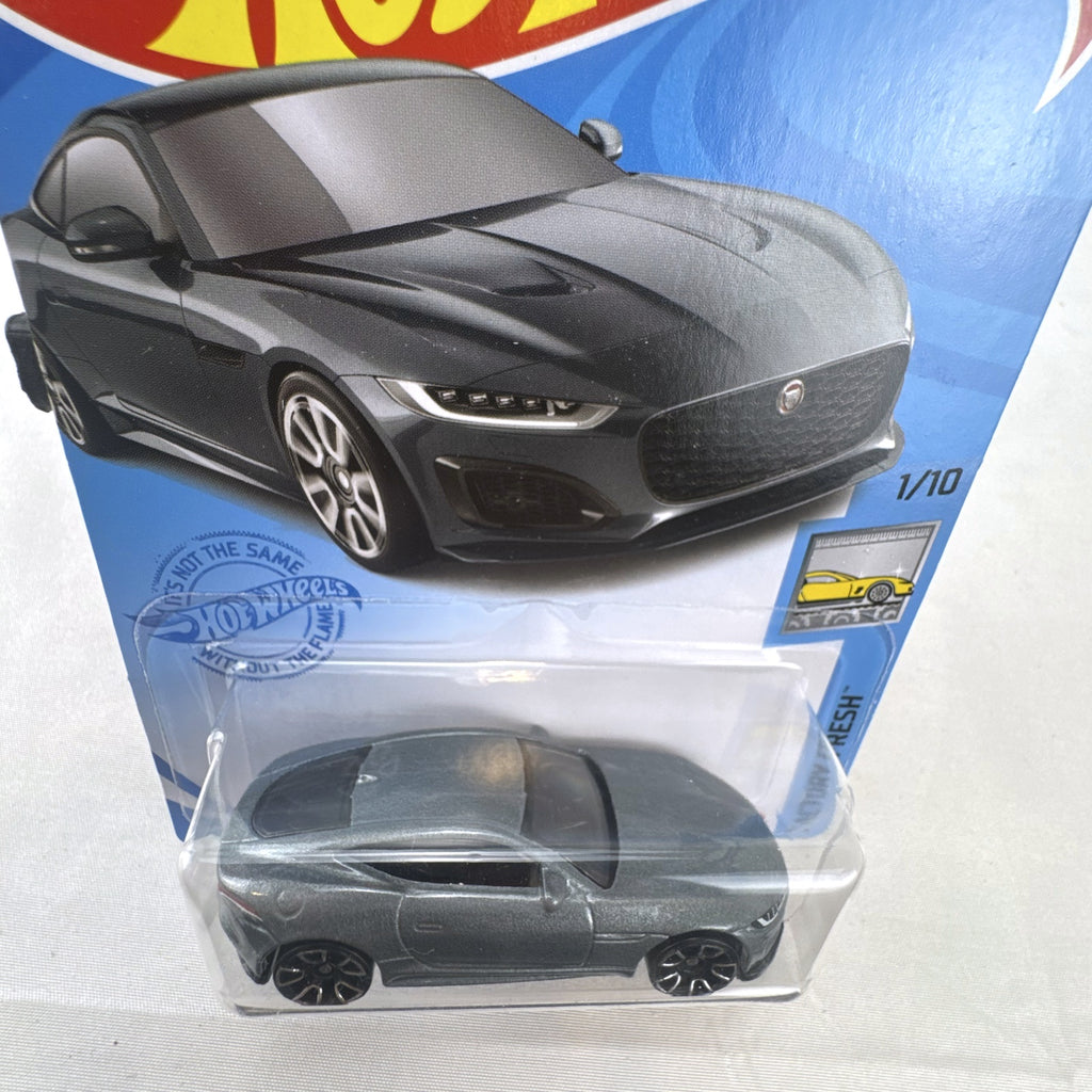 Hot Wheels 2020 Jaguar F-Type dark metallic gray diecast car factory sealed on blister card