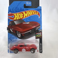 Hot Wheels 1964 Chevrolet Corvette Sting Ray 1:64 scale diecast car in red, sealed on original HW Race Day card package.