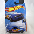 Hot Wheels 1:64 scale Dodge Challenger Drift Car in blue HW Race Team livery sealed on card