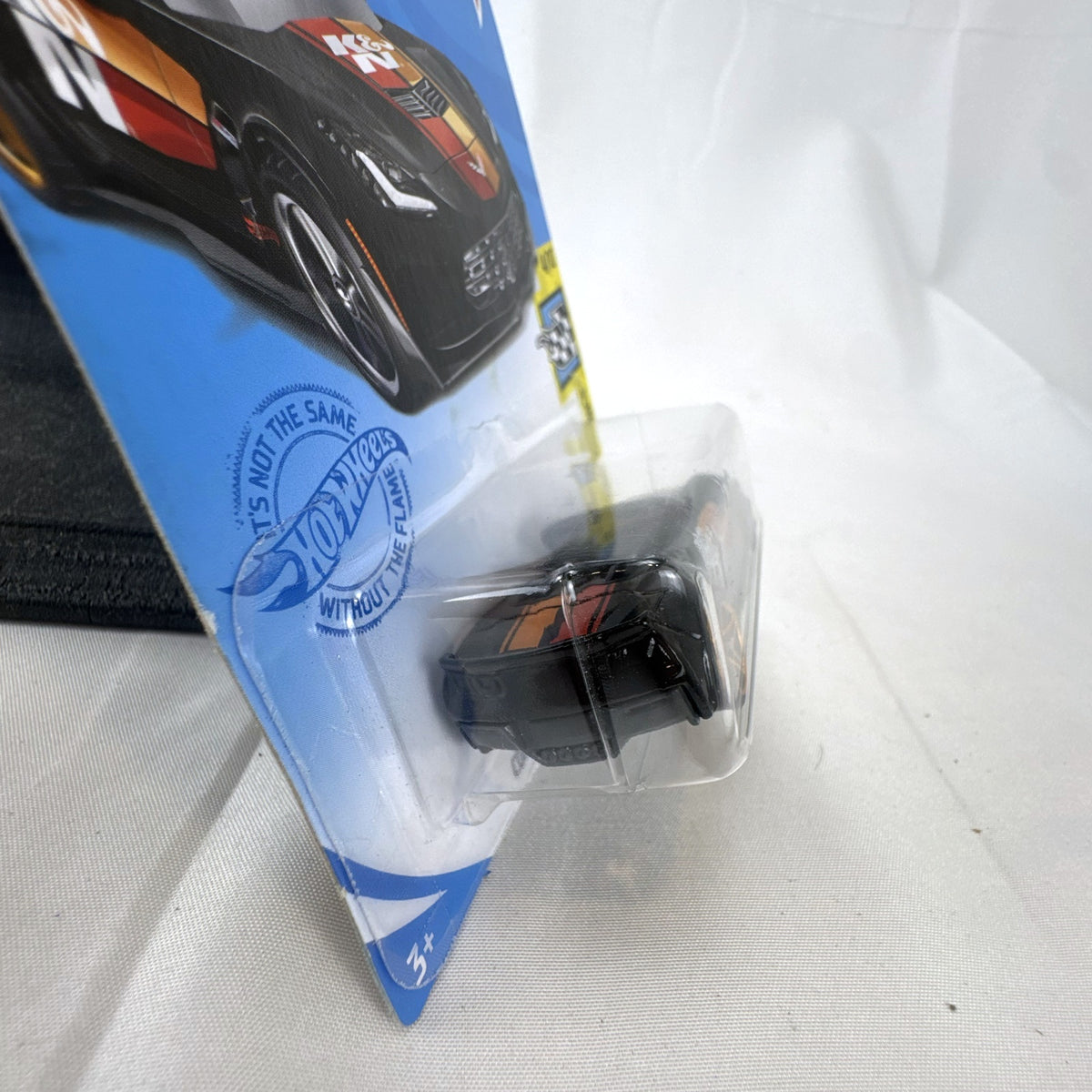 Hot Wheels Chevrolet Corvette C7 Z06 Convertible black diecast car sealed on blister card with K&N graphics
