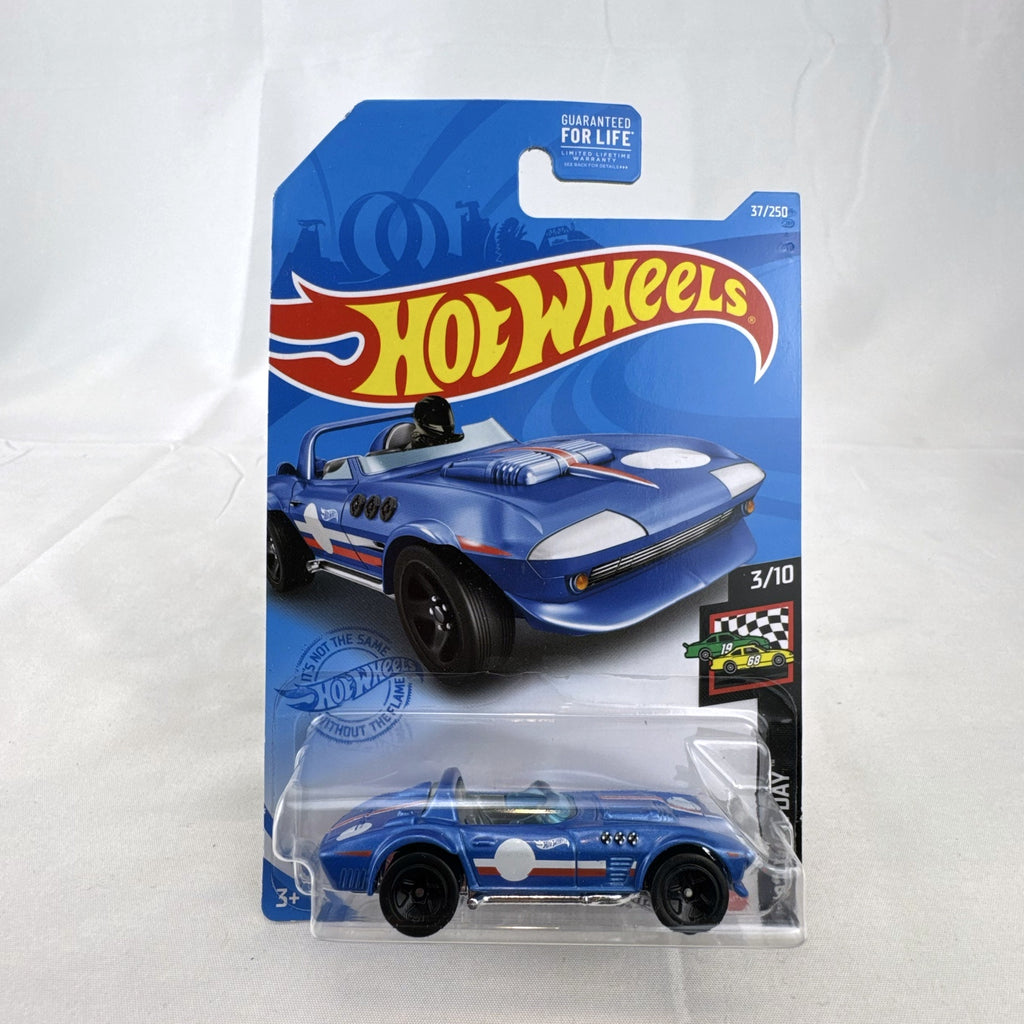 Hot Wheels Chevrolet Corvette Grand Sport Roadster blue 1:64 diecast car in sealed original blister pack