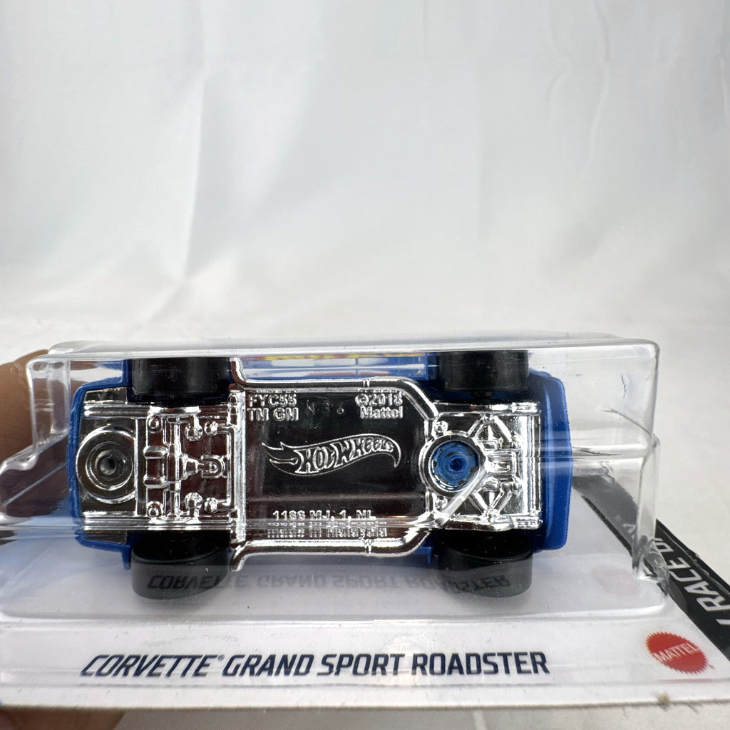Hot Wheels Chevrolet Corvette Grand Sport Roadster blue 1:64 diecast car in sealed original blister pack
