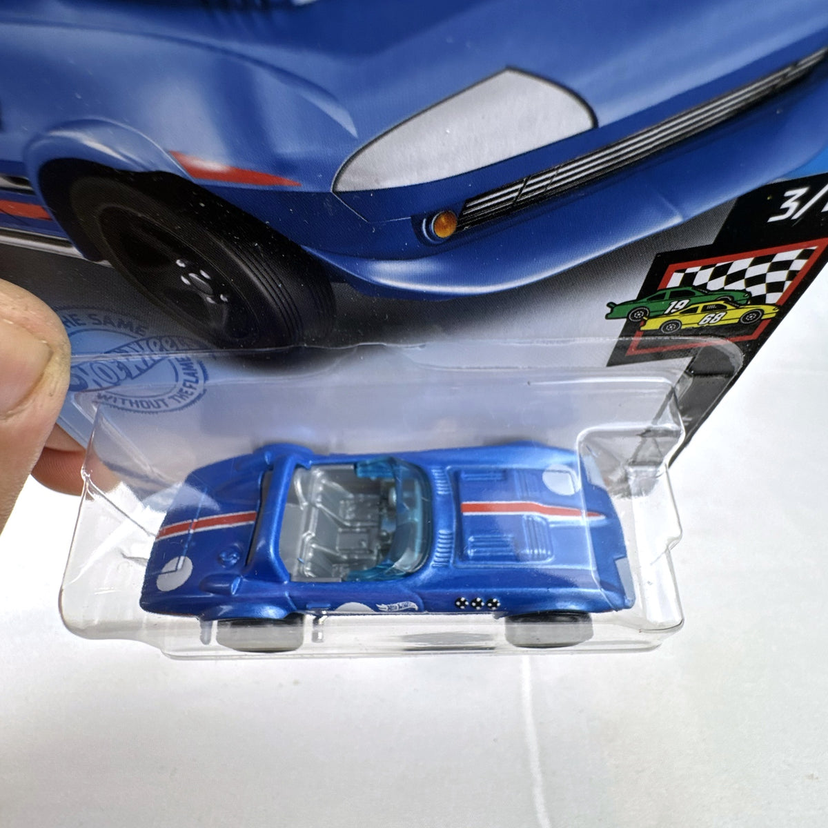 Hot Wheels Chevrolet Corvette Grand Sport Roadster blue 1:64 diecast car in sealed original blister pack