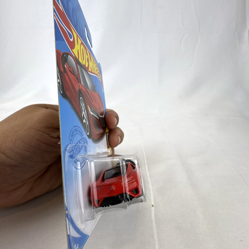Hot Wheels 2017 Acura NSX red diecast model car 1:64 scale factory sealed on card