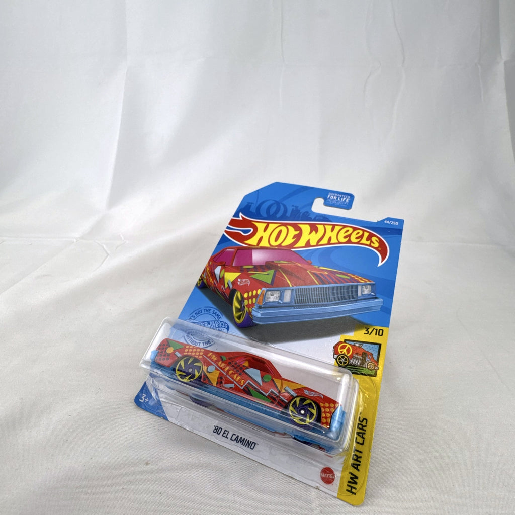 Hot Wheels 1:64 scale 1980 Chevy El Camino HW Art Cars diecast pickup truck sealed on card