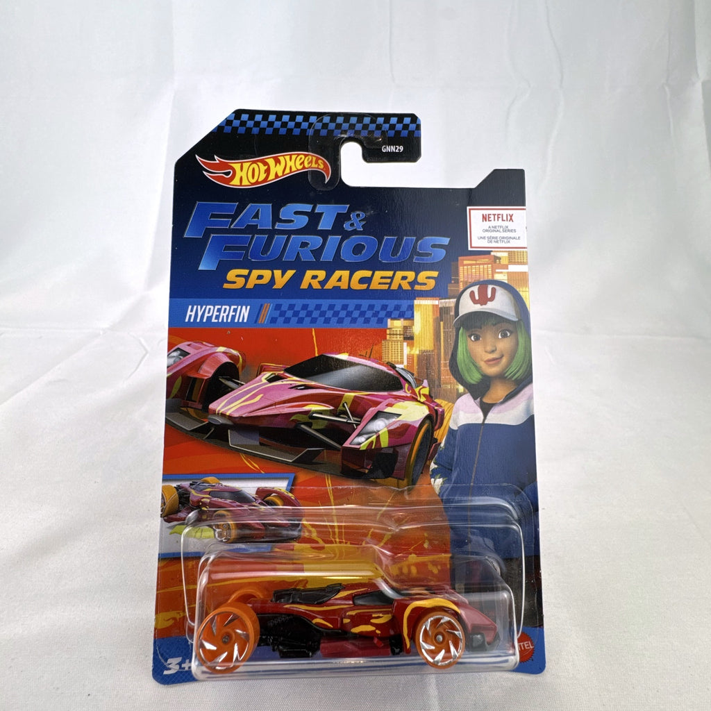 Hot Wheels Fast & Furious Spy Racers Hyperfin metallic red 1:64 diecast car sealed on original blister card