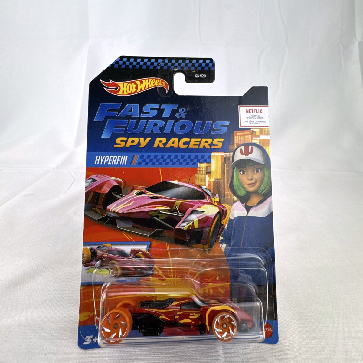 Hot Wheels Fast & Furious Spy Racers Hyperfin metallic red 1:64 diecast car sealed on original blister card