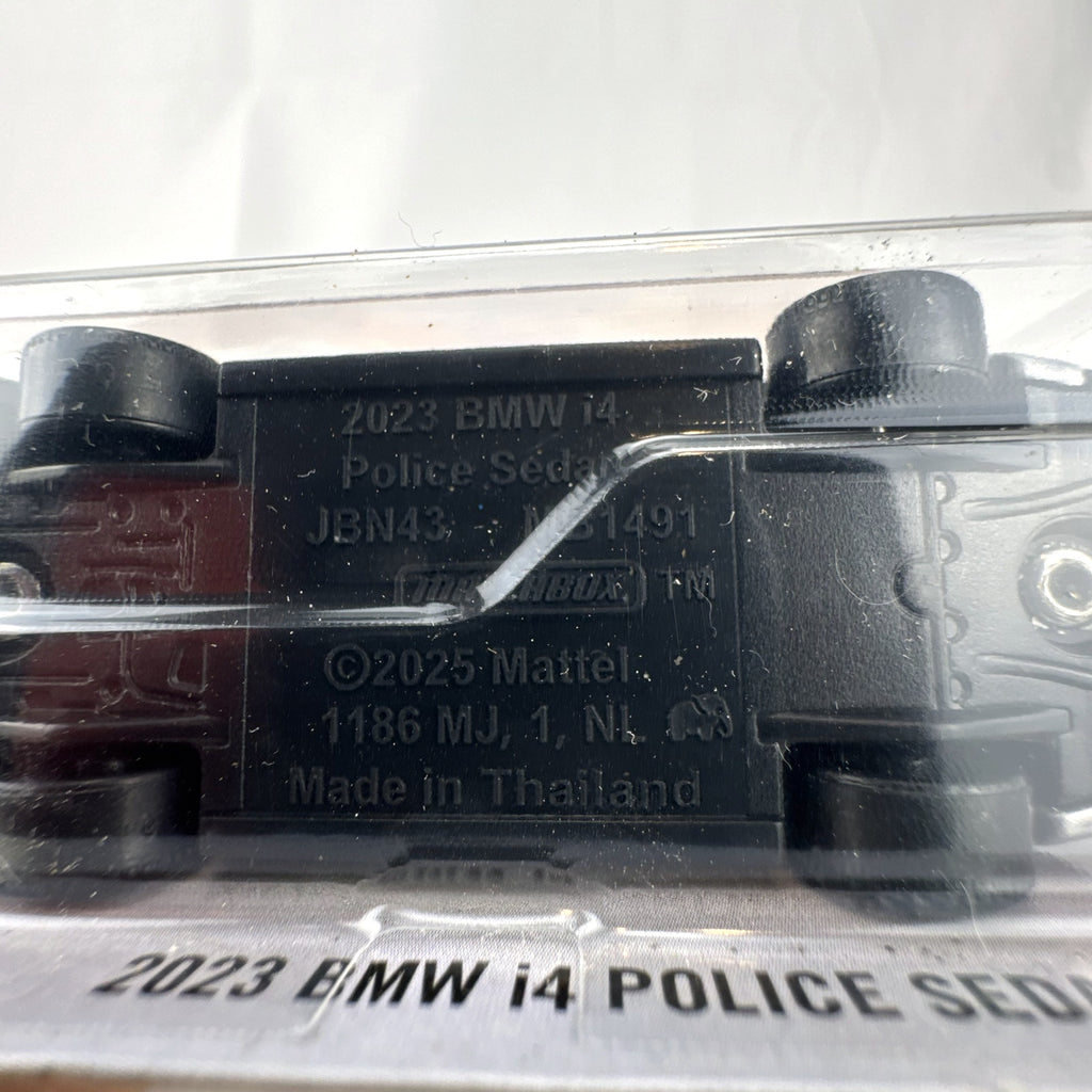 Matchbox 2023 BMW i4 German Polizei Police Sedan 1:64 scale diecast car in factory sealed blister package