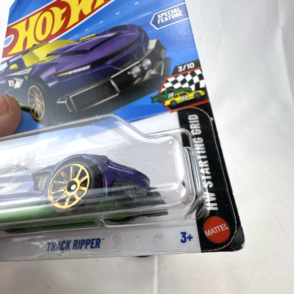 Hot Wheels Track Ripper purple diecast car sealed on HW Starting Grid card