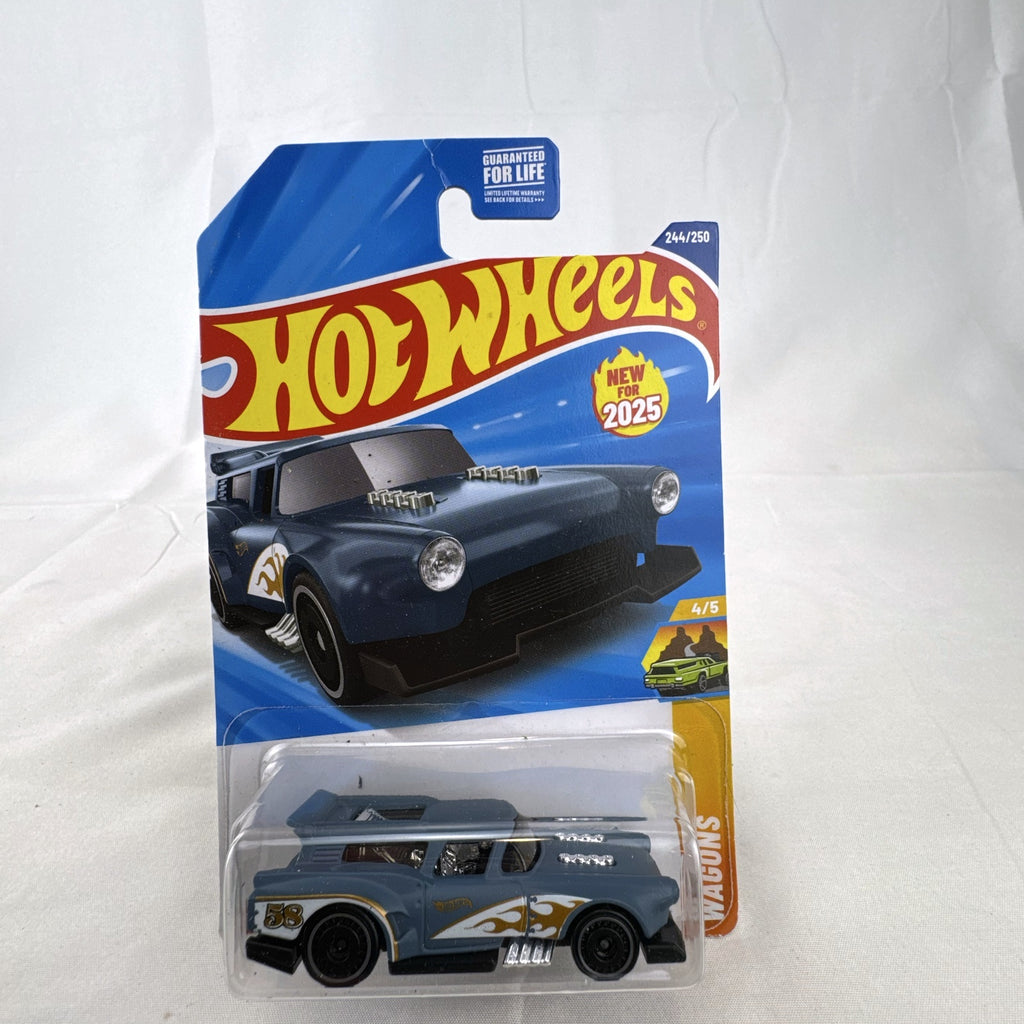 Hot Wheels 2025 Gone Mad blue custom wagon diecast toy car factory sealed on card