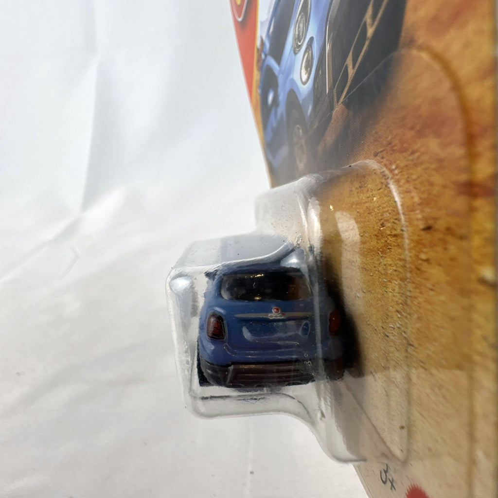 Matchbox 1:64 scale 2016 Fiat 500X diecast model car in metallic blue sealed on blister card