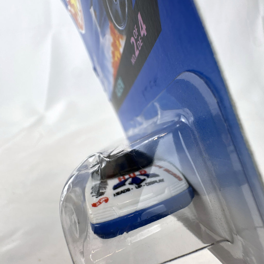 1997 Hot Wheels Alien diecast car in white and blue sealed on Secret Service Series card.
