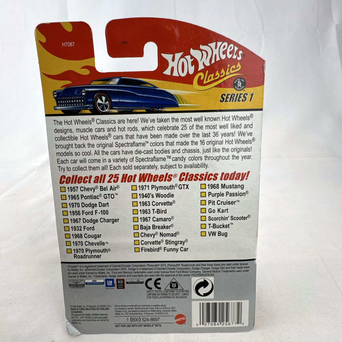 Hot Wheels Classics Series 1 Go Kart in Spectraflame Green sealed on original unpunched card packaging