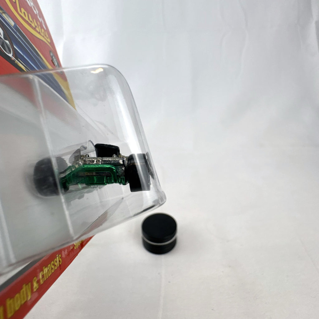 Hot Wheels Classics Series 1 Go Kart in Spectraflame Green sealed on original unpunched card packaging