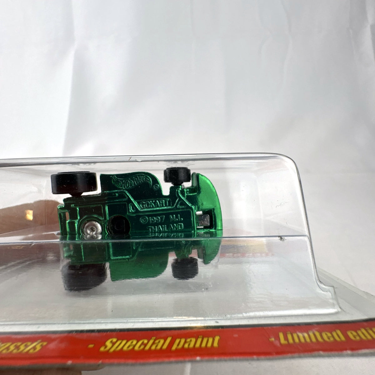 Hot Wheels Classics Series 1 Go Kart in Spectraflame Green sealed on original unpunched card packaging