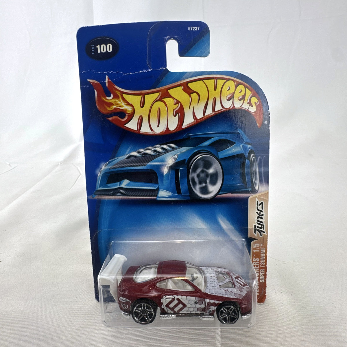 2003 Hot Wheels Tech Tuners Super Tsunami maroon diecast car 1:64 scale sealed on blister card