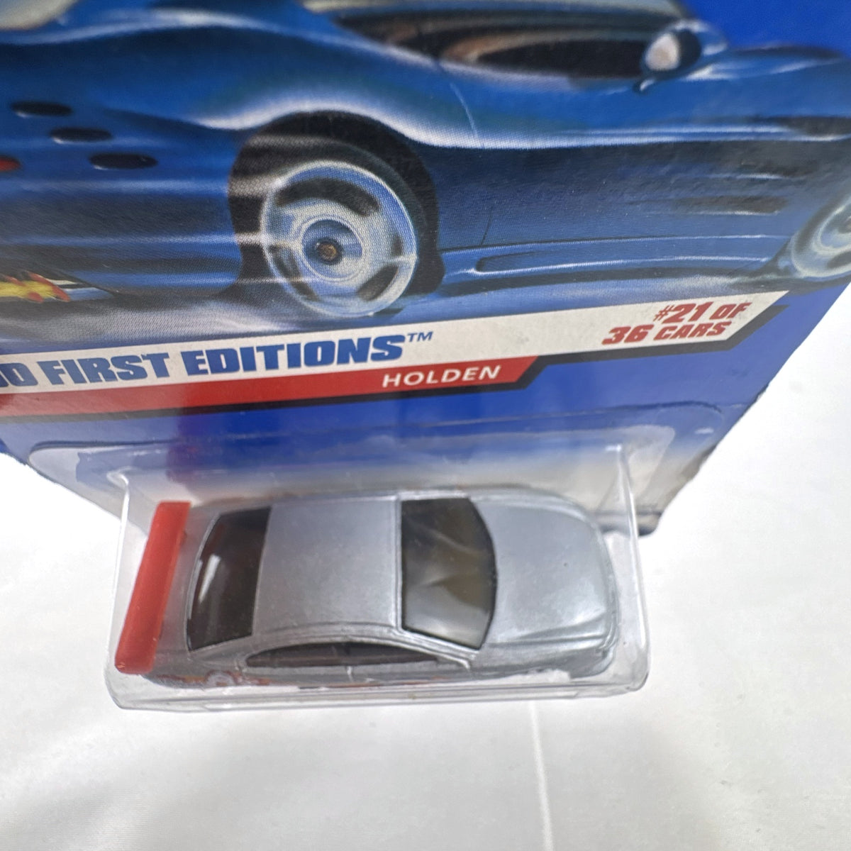 Sealed 2000 Hot Wheels First Editions silver Holden Commodore VT SS V8 Supercar diecast in original blister card packaging