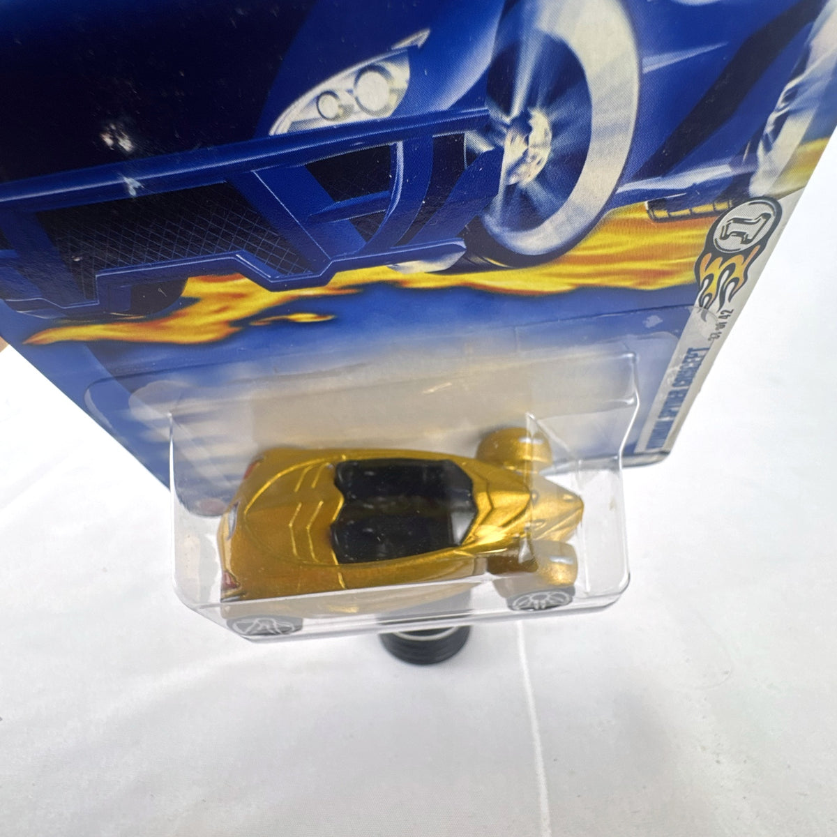 Hot Wheels 2002 First Editions Hyundai Spyder Concept diecast car in metallic gold, packaged on card