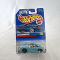 Hot Wheels 1958 Chevrolet Corvette 1:64 scale diecast car in light blue on sealed blue card packaging