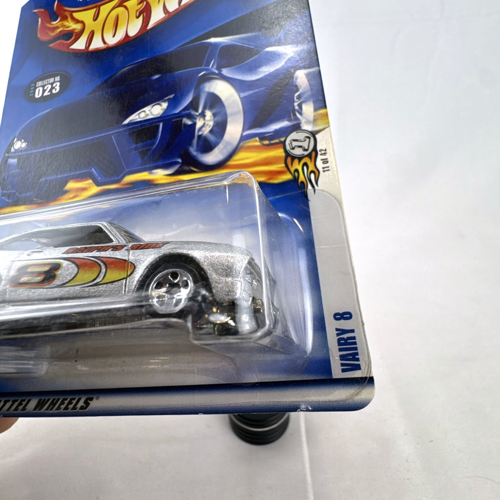 Hot Wheels First Editions 1:64 scale silver Chevrolet Corvair Vairy 8 diecast car on blister card