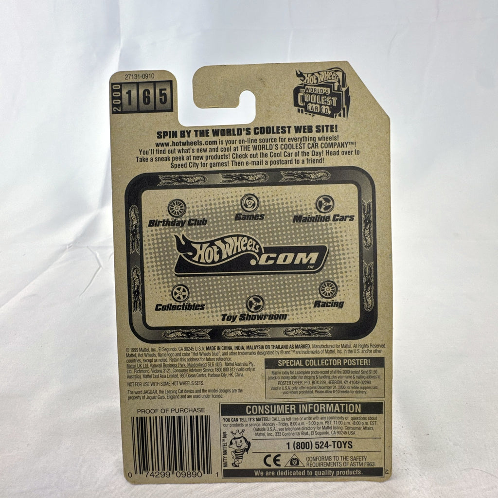 Hot Wheels 1:64 scale diecast Jaguar XK8 Convertible in metallic silver on original blister card