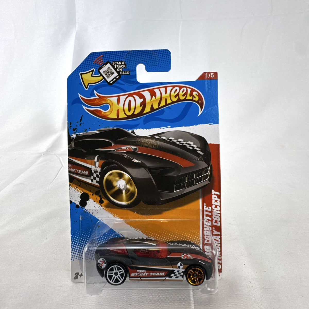 Hot Wheels 2009 Chevrolet Corvette Stingray Concept diecast car in satin black packaging
