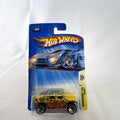 2004 Hot Wheels Scrapheads AM General Humvee 1:64 scale diecast car sealed on card in yellow with leopard print tampos