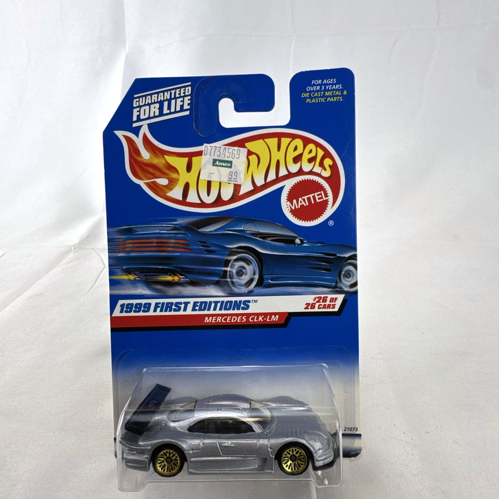 Hot Wheels 1999 First Editions Mercedes-Benz CLK-LM 1:64 scale silver diecast car in original packaging