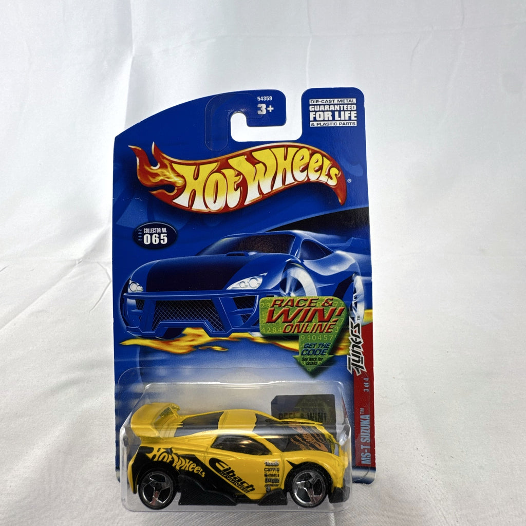 Hot Wheels 2002 Tuners Series MS-T Suzuka yellow 1:64 scale diecast car factory sealed on card