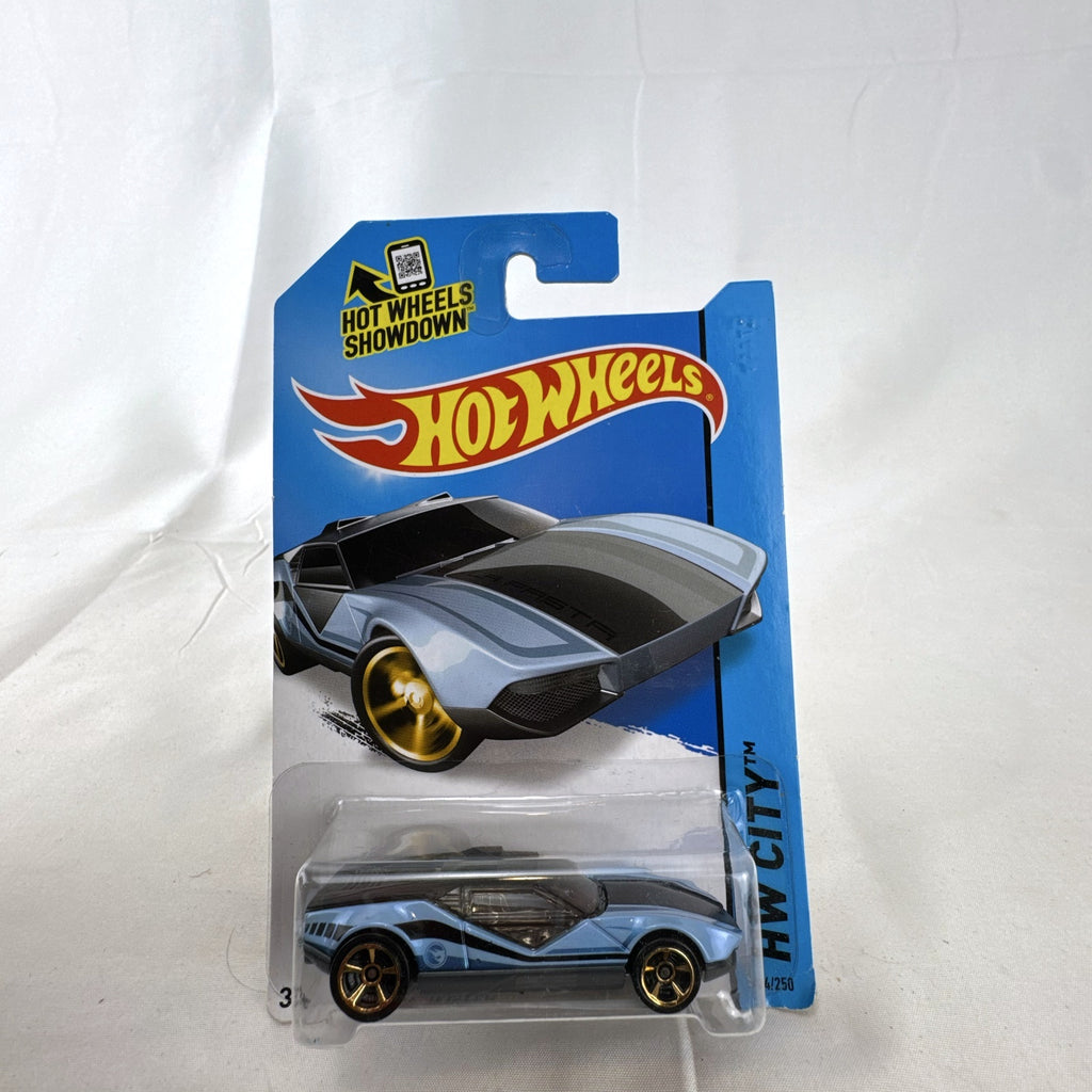 Hot Wheels La Fasta 1:64 scale light blue diecast car factory sealed on blister card