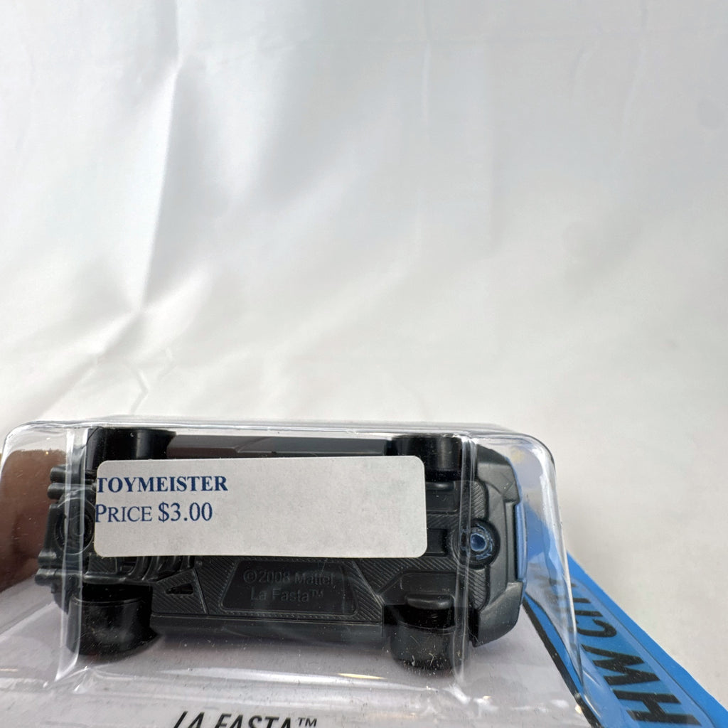 Hot Wheels La Fasta 1:64 scale light blue diecast car factory sealed on blister card
