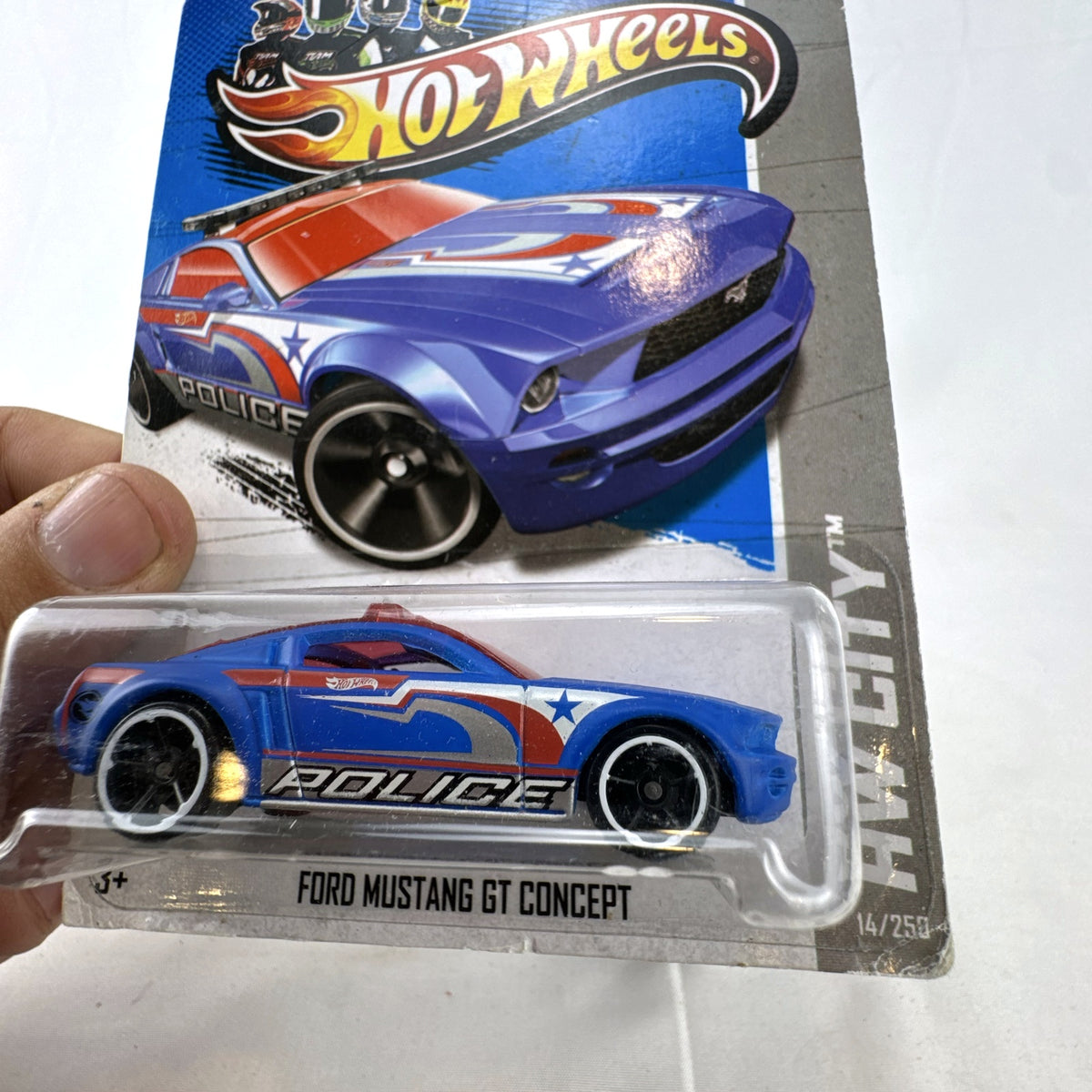 Hot Wheels Ford Mustang GT Concept diecast police car Treasure Hunt in original sealed packaging