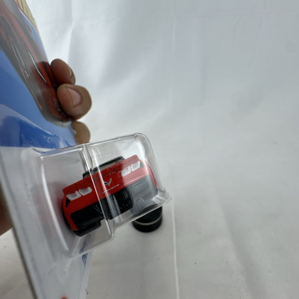 Hot Wheels 1:64 scale red Chevy Corvette C7 Z06 Convertible diecast car in original sealed package