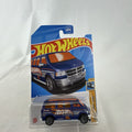 Hot Wheels 1:64 scale diecast Dodge Van in blue HW 55th Race Team anniversary livery.