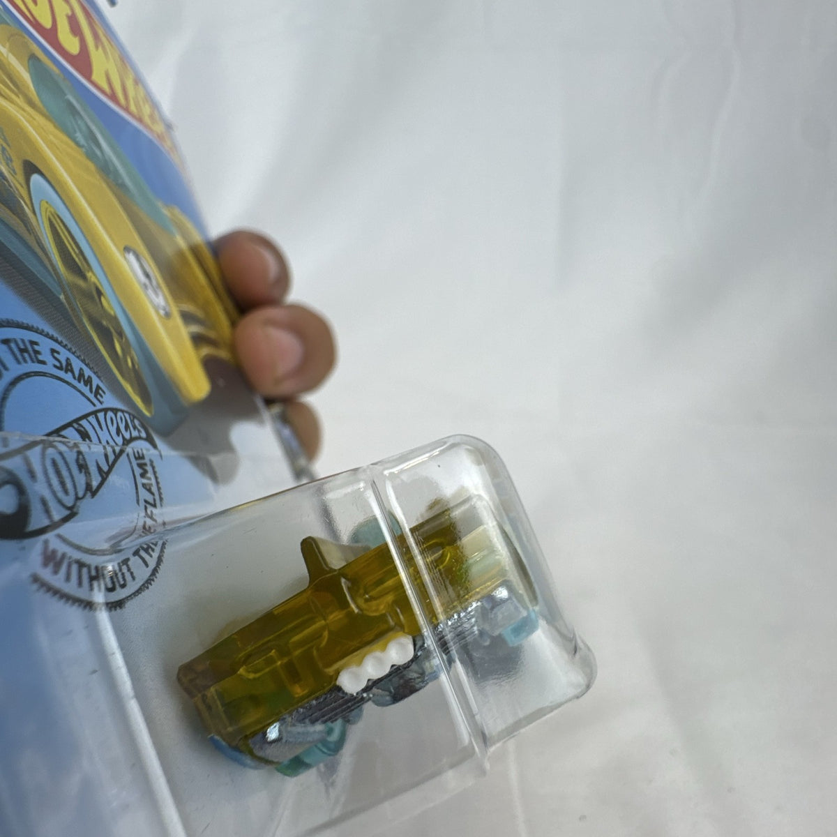 Sealed 2018 Hot Wheels Power Pistons X-Raycers translucent yellow 1:64 scale diecast car on original card